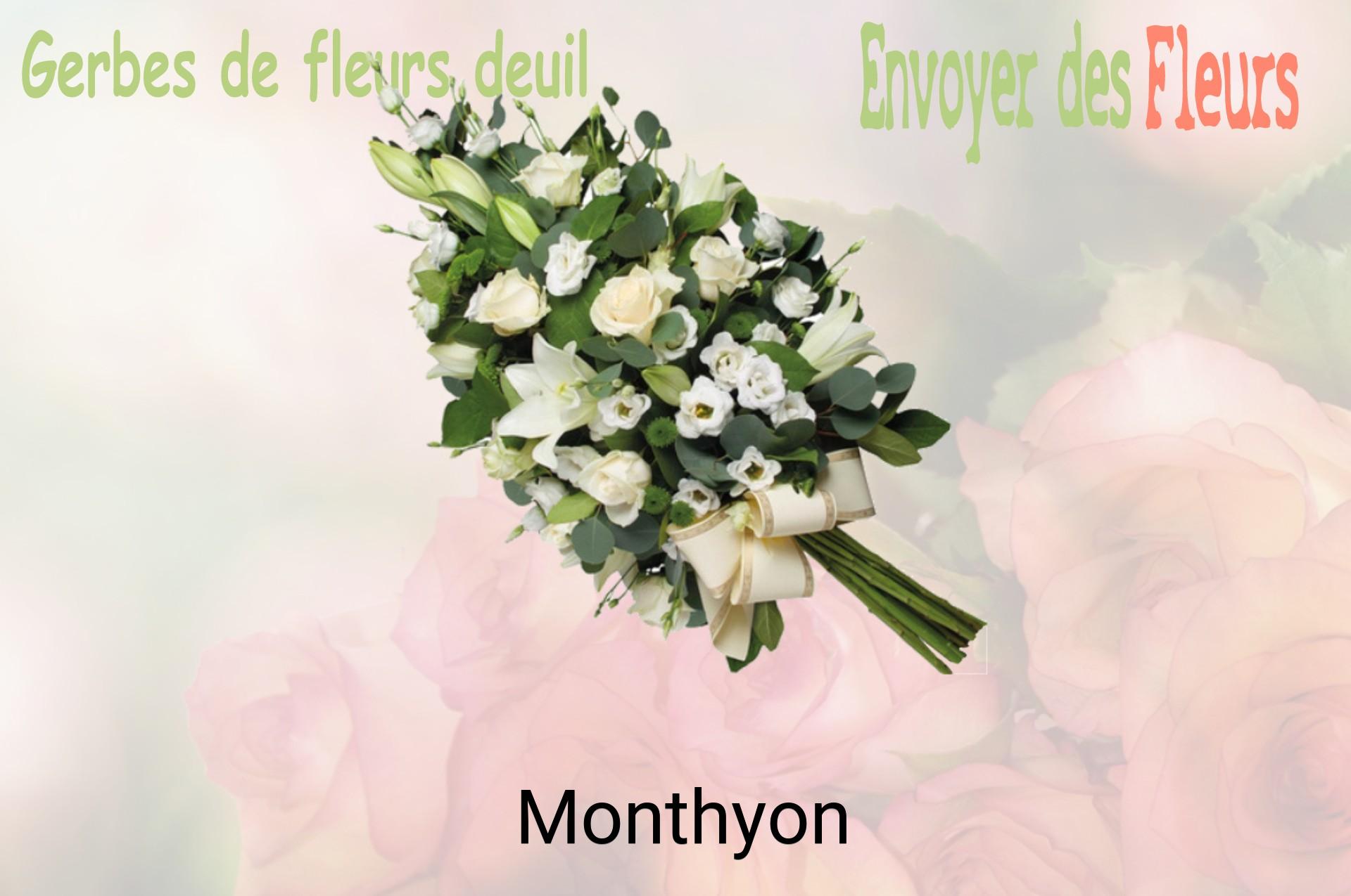 Gerbe de fleurs de deuil livrée à Monthyon